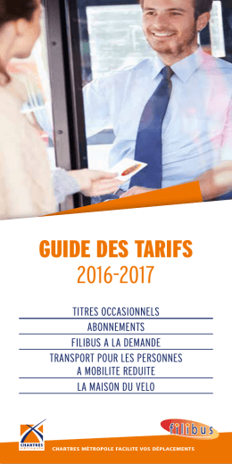 guide des tarifs 2016-2017