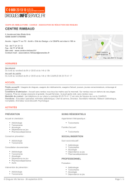 centre rimbaud - Drogues Info Service