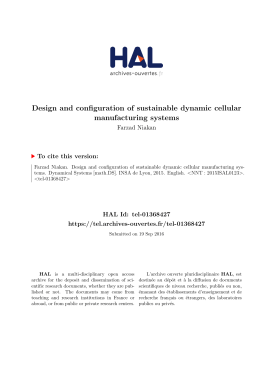 Design and configuration of sustainable dynamic cellular - Tel