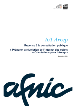 Consultation IoT-ARCEP- Document n°2
