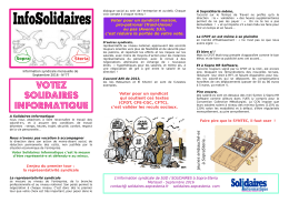 InfoSolidaires N°77 - solidaires sopra