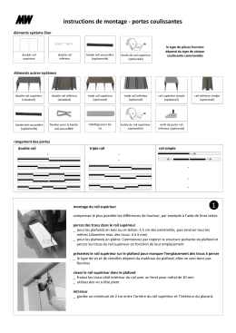 2013 Instructions de montage portes coulissantes ELAN