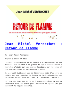 Jean Michel Vernochet : Retour de Flamme