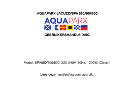 AQUAPARX JACUZZI/SPA 550/600/800