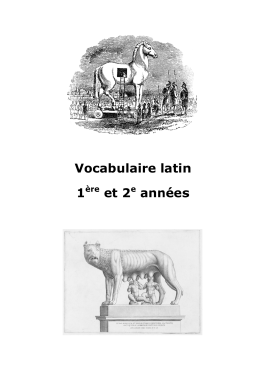Vocabulaire latin 1 et 2