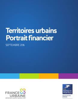 Territoires urbains Portrait financier