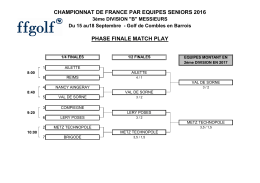 championnat de france par equipes seniors 2016 phase finale