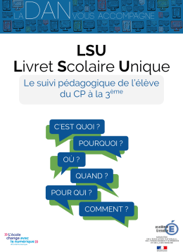 LSU Livret Scolaire Unique - Site de l`académie de Grenoble