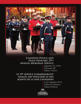 CANAdiAN POlicE ANd PEAcE OFFicERS` 39th ANNUAl