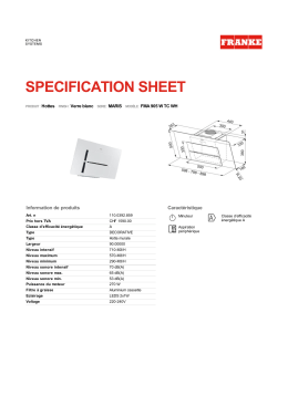 110.0392.859 Specification Sheet - Franke PIM