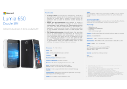 Télécharger Lumia Double SIM Fiche produit