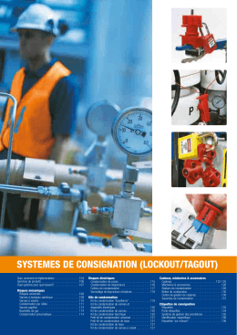 SYSTEMES DE CONSIGNATION (LOCKOUT/TAGOUT)