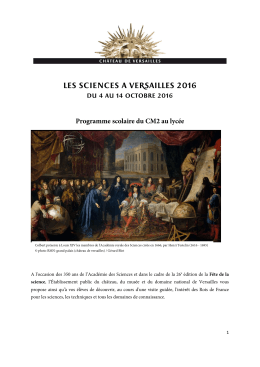 Programme - Académie de Versailles