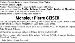 Monsieur Pierre GEISER