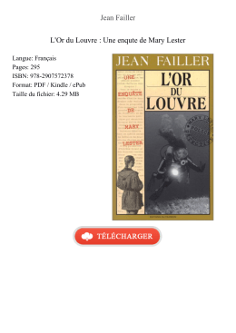L`Or du Louvre : Une enqute de Mary Lester