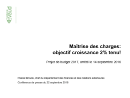 Budget 2017 - Site officiel du Canton de Vaud