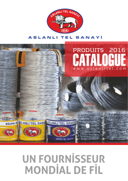 catalogue - Aslanlı Tel Sanayi