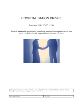 Convention collective gratuite : HOSPITALISATION PRIVEE