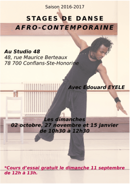 stages de danse afro-contemporaine