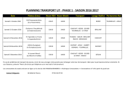 PLANNING TRANSPORT U7 - PHASE 1