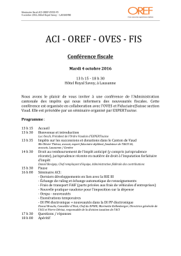 ACI OREF OVES FIS. Programme et inscription