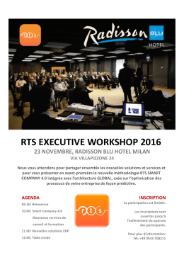 rts executive workshop 2016 agenda