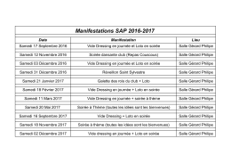 Manifestations SAP 2016-2017
