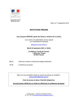 invitation presse - Justice / Presse