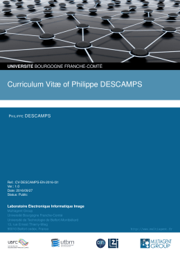 Curriculum Vitæ of Philippe DESCAMPS