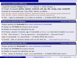 Document d`installation de Python3 et Idlex pourLinux