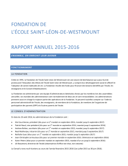 Rapport annuel 2015-2016