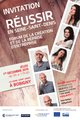 Invitation Réussir en Seine-Saint-Denis - cci-paris