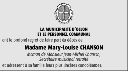 Madame Mary-Louise CHANSON