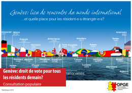 Genève: droit de vote pour tous les résidents demain?