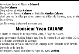 Monsieur Yvan CALAME