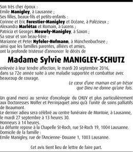 Madame Sylvie MANIGLEY-SCHUTZ