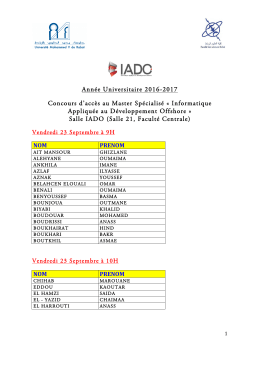 Concours IADO 2016