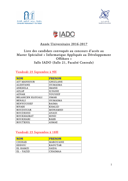 Concours IADO 2016
