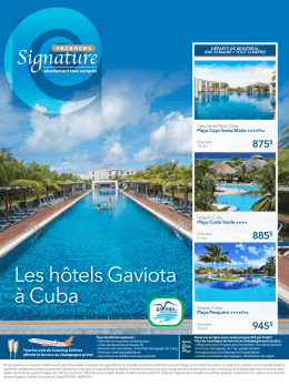 Les hôtels Gaviota à Cuba