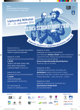 Liptovský Mikuláš 23. – 25. september 2016