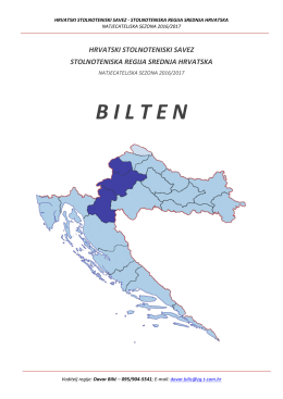 bilten regije srednja hrvatska za sezonu 2016-2017