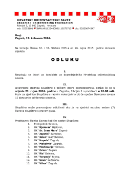 odluku o raspisivanju izbora za dopredsjednika Hrvatskog
