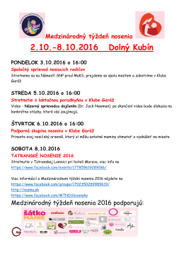 2.10.-8.10.2016 Dolný Kubín