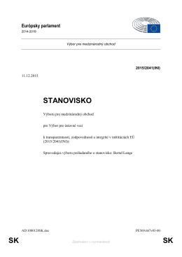 SK SK STANOVISKO