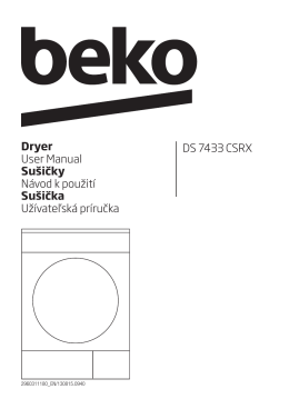 DS 7433 CSRX Dryer User Manual Sušičky Návod k použití Sušička
