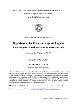 Možnosti štúdia a spolupráca s Univerzitou Cagliari v rámci Erasmus+