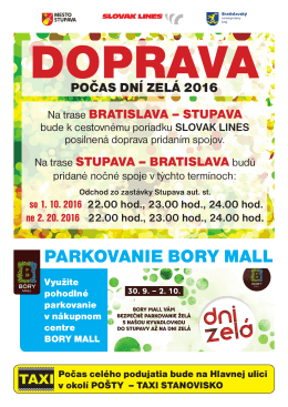 PARKOVANIE BORY MALL