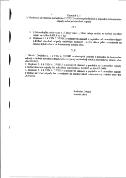 Doplnok č. 1 k VZN č. 37/2012