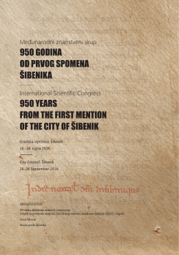950 years from the first mention of the city of šibenik