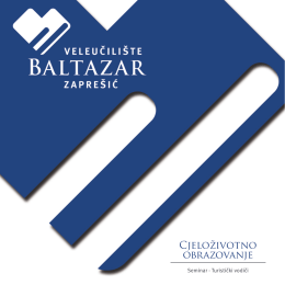 Cjeloživotno obrazovanje - Veleučilište Baltazar Zaprešić